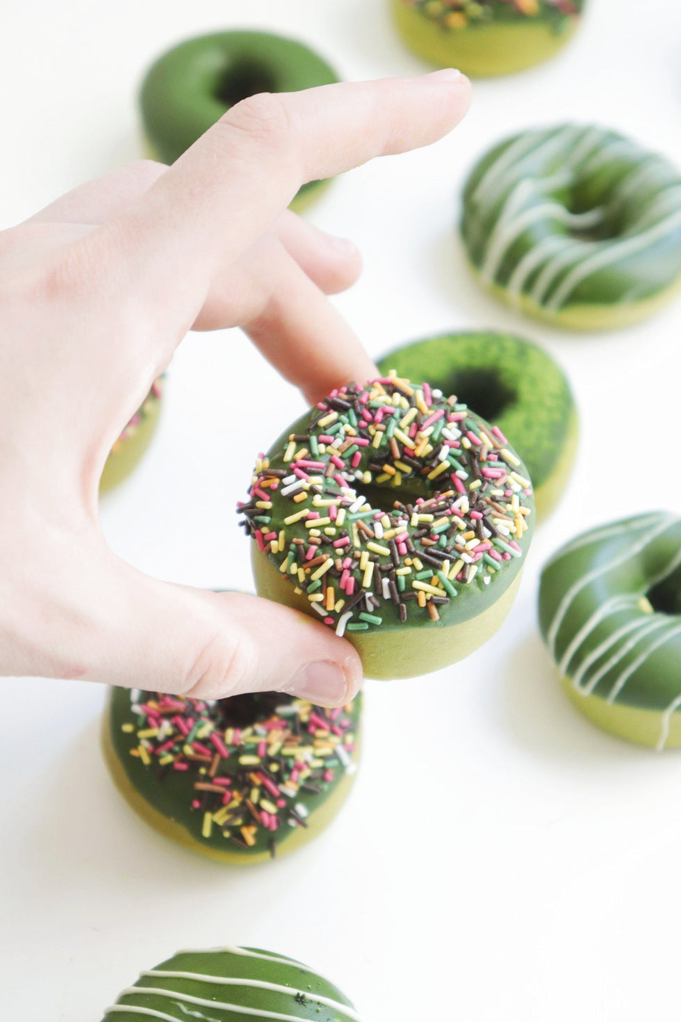 Mini Donuts au matcha bio