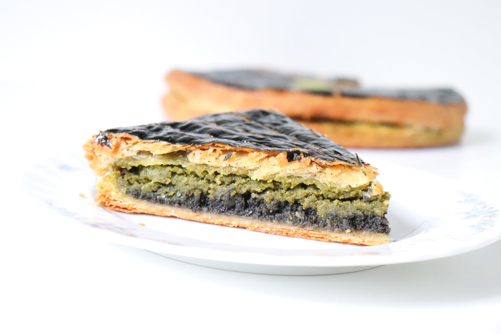 Galette des rois sésame noir - matcha bio
