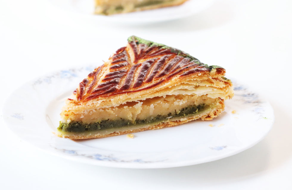 Galette des rois yuzu matcha bio