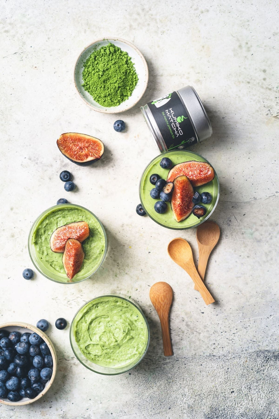 Mousse au chocolat blanc et thé matcha premium bio