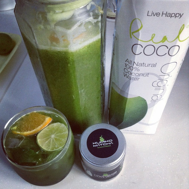 Recette de Thé Glacé au Matcha Bio et à l'eau de coco