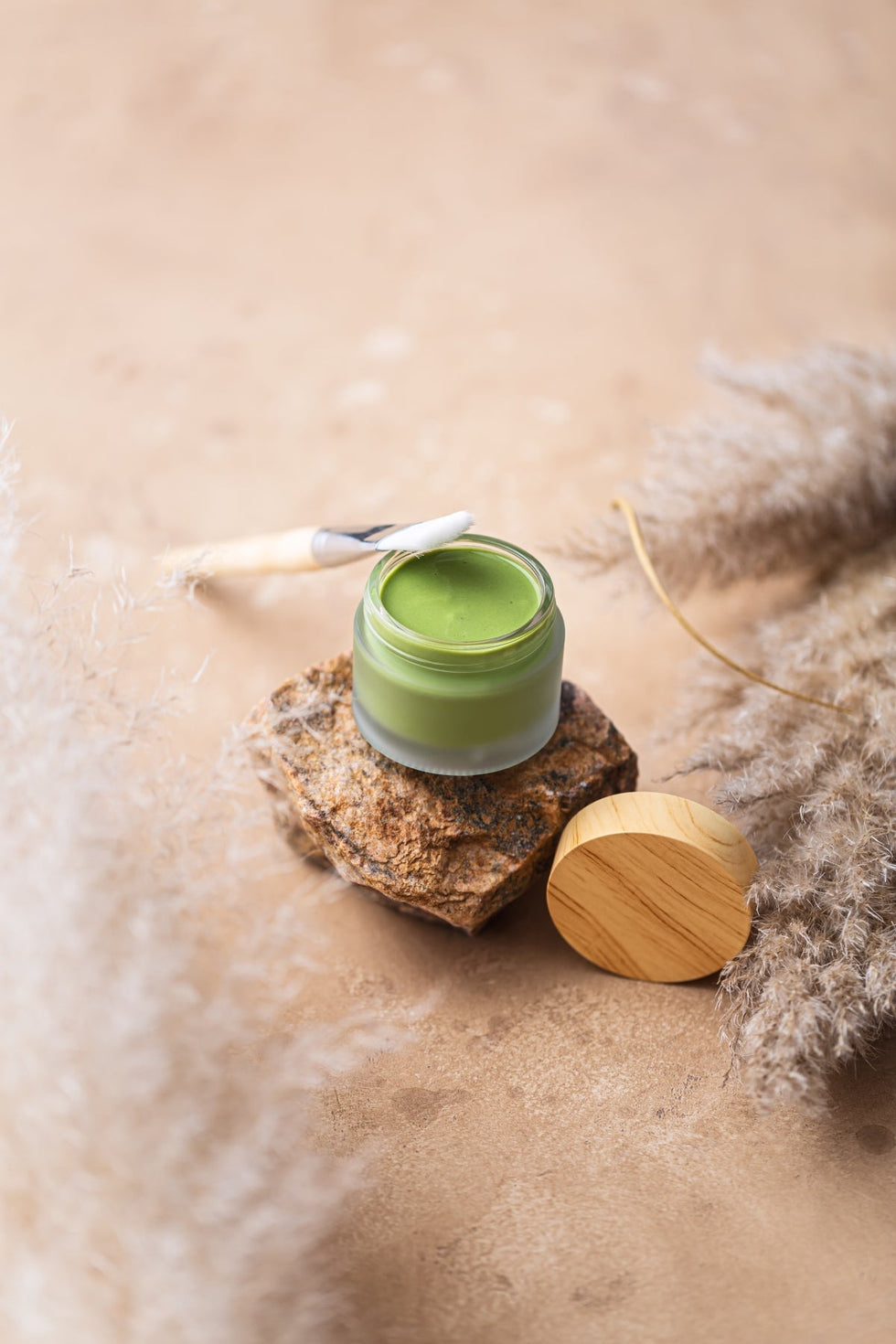 masque pour le visage au thé matcha bio