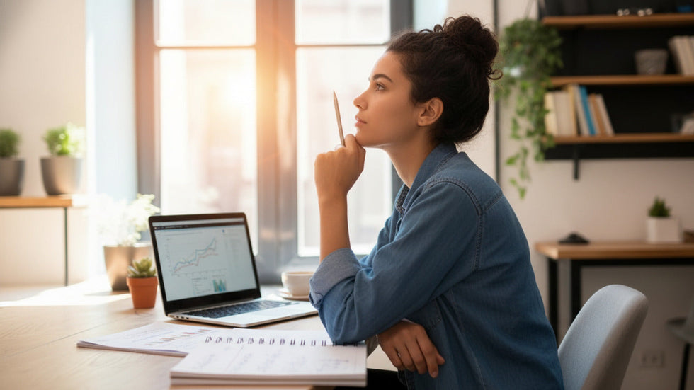 une femme manque de concentration
