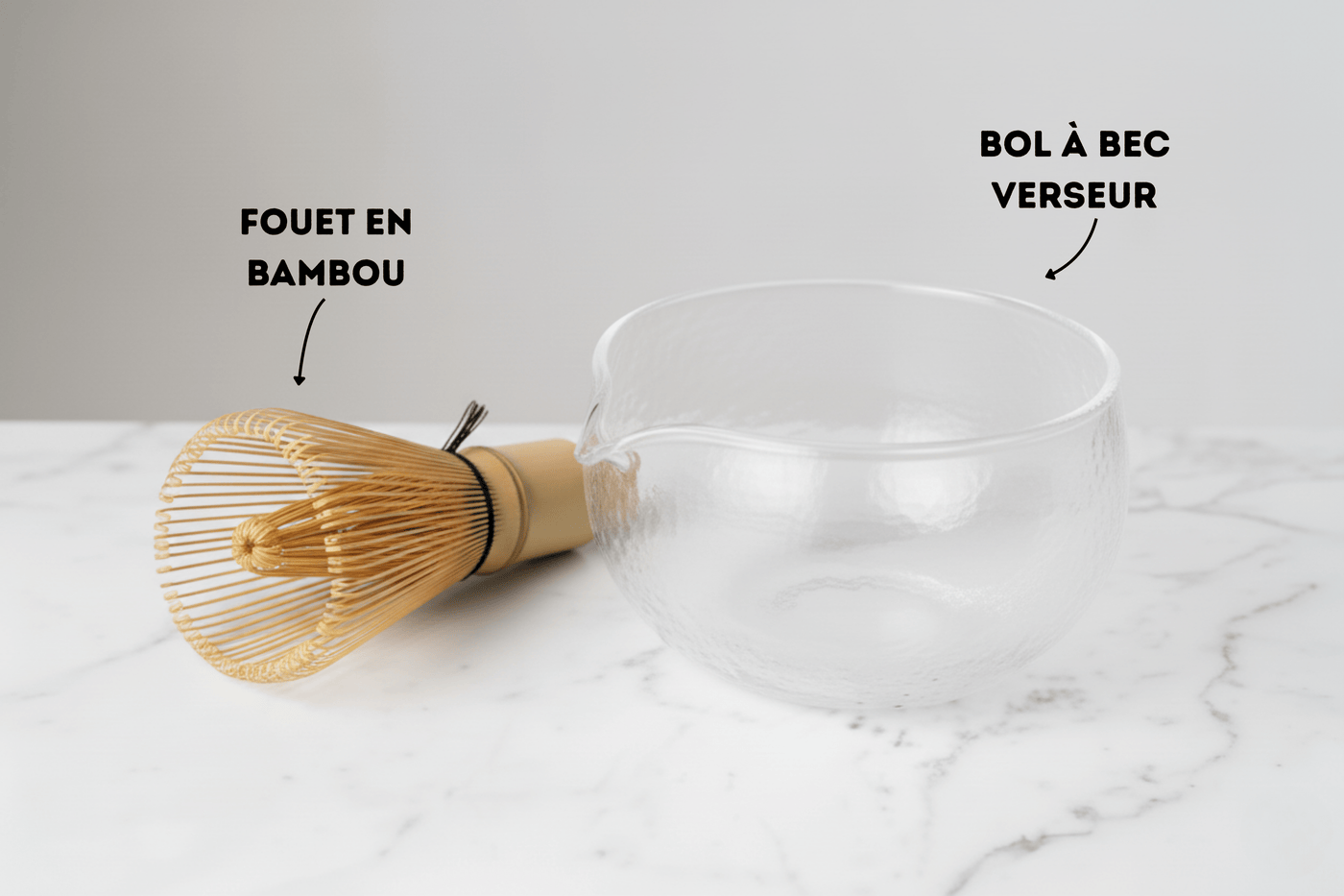 Bol de préparation à bec verseur