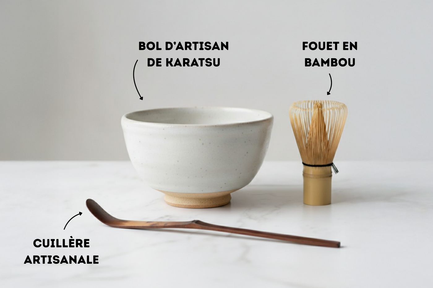 bol à matcha d'artisan de Karatsu