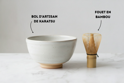 bol à matcha d'artisan de Karatsu