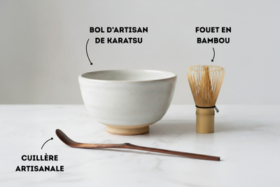 bol à matcha d'artisan de Karatsu