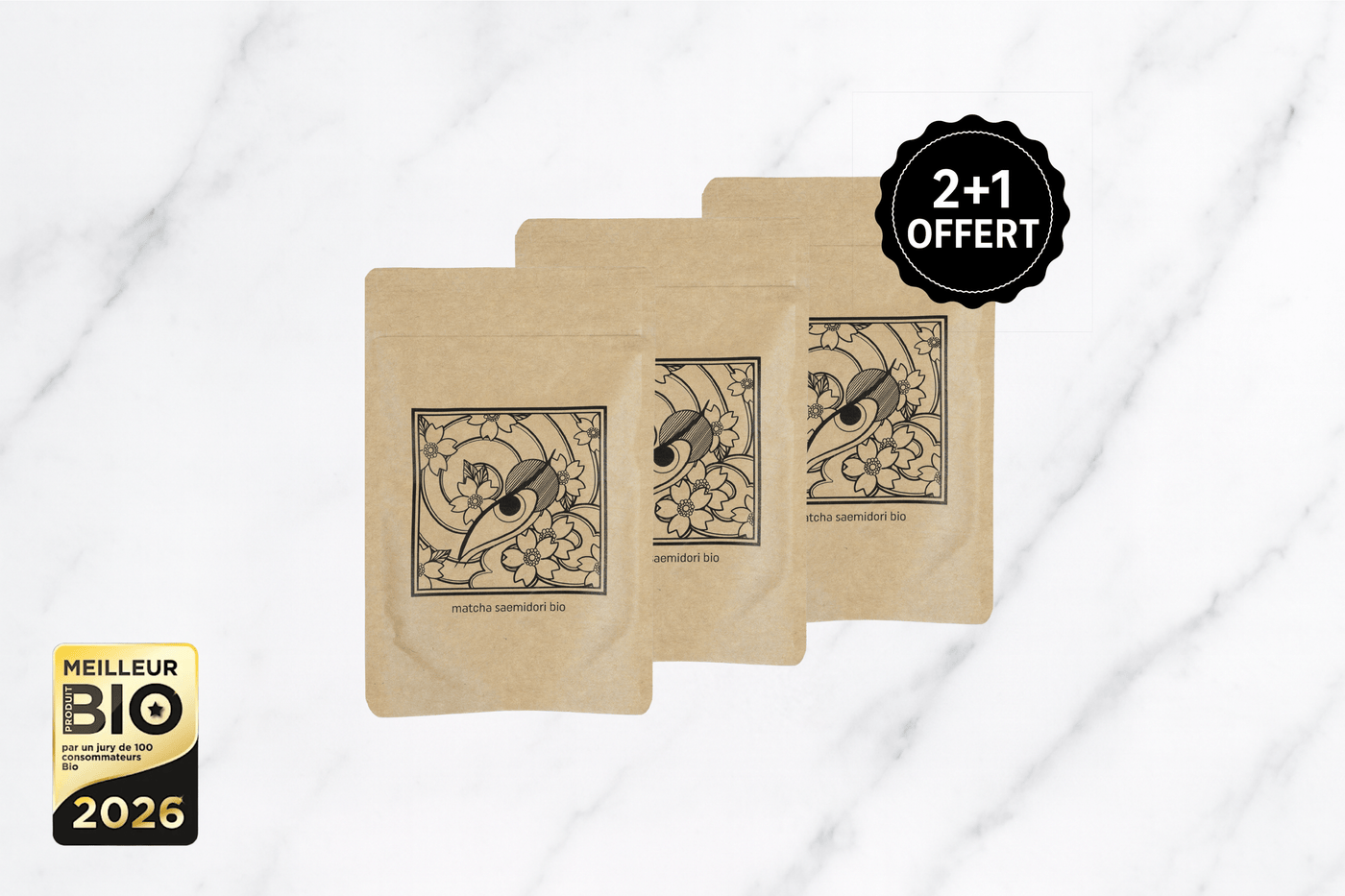 2 Matcha bio Saemidori achetés = 1 Offert