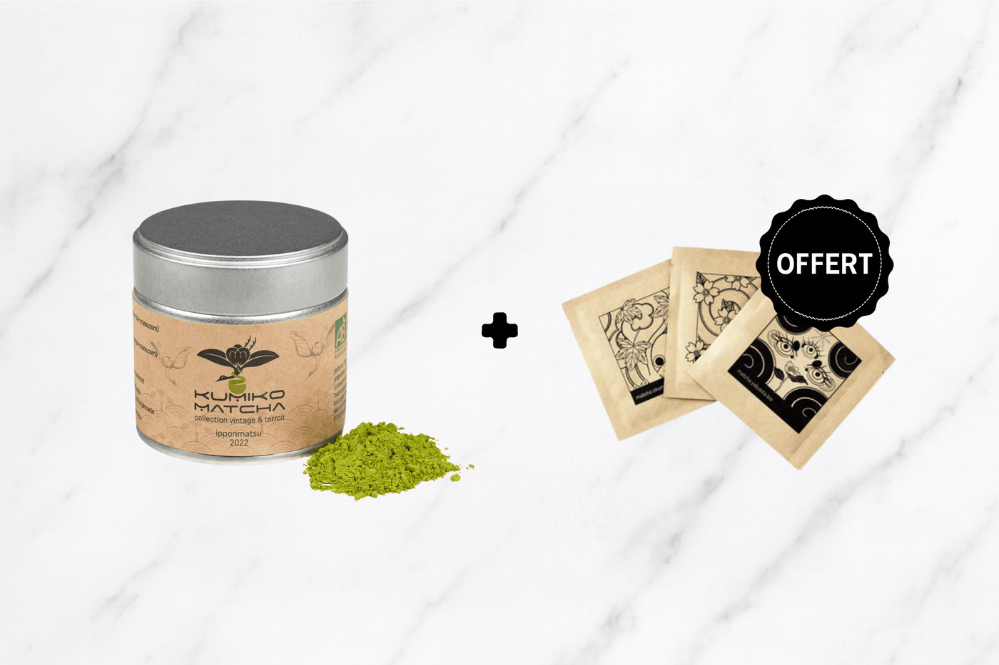 1 matcha Ipponmatsu acheté = 1 pack découverte offert