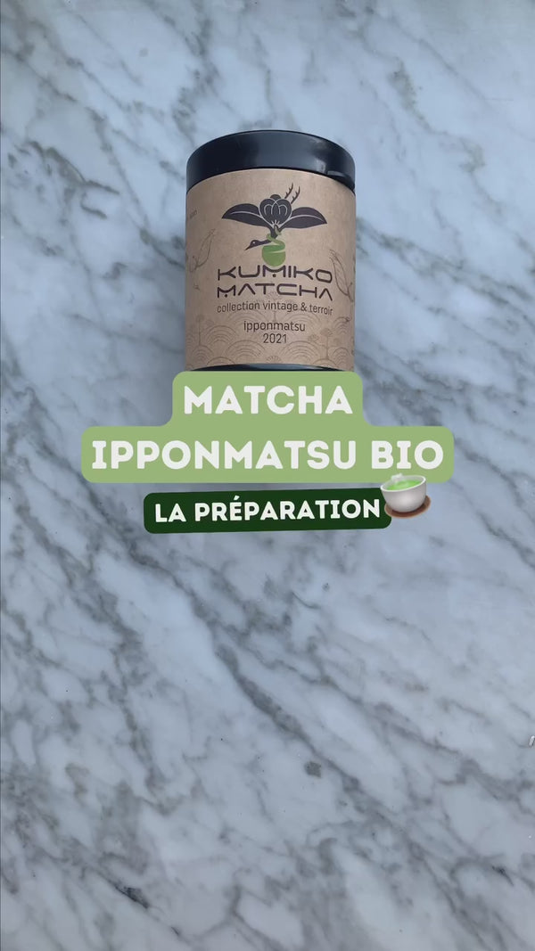 étapes préparation du matcha en vidéo